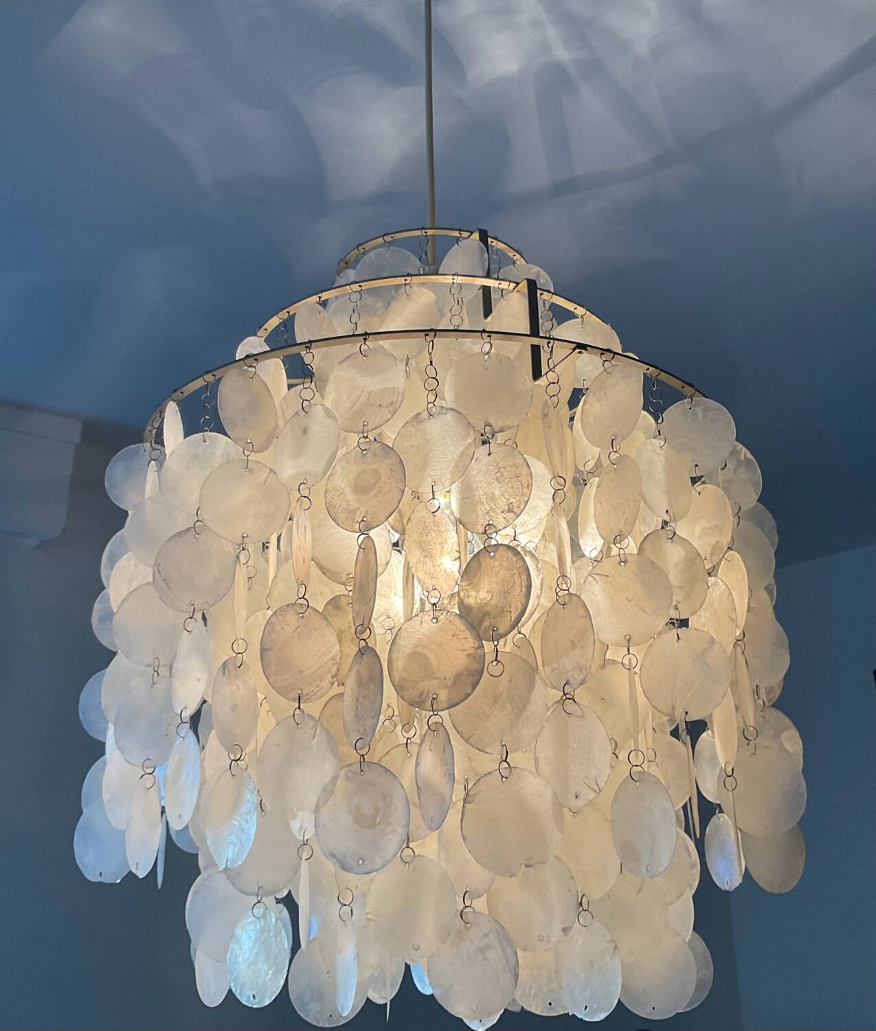 Lustre Verner Panton Fun 1DM suspension en nacre