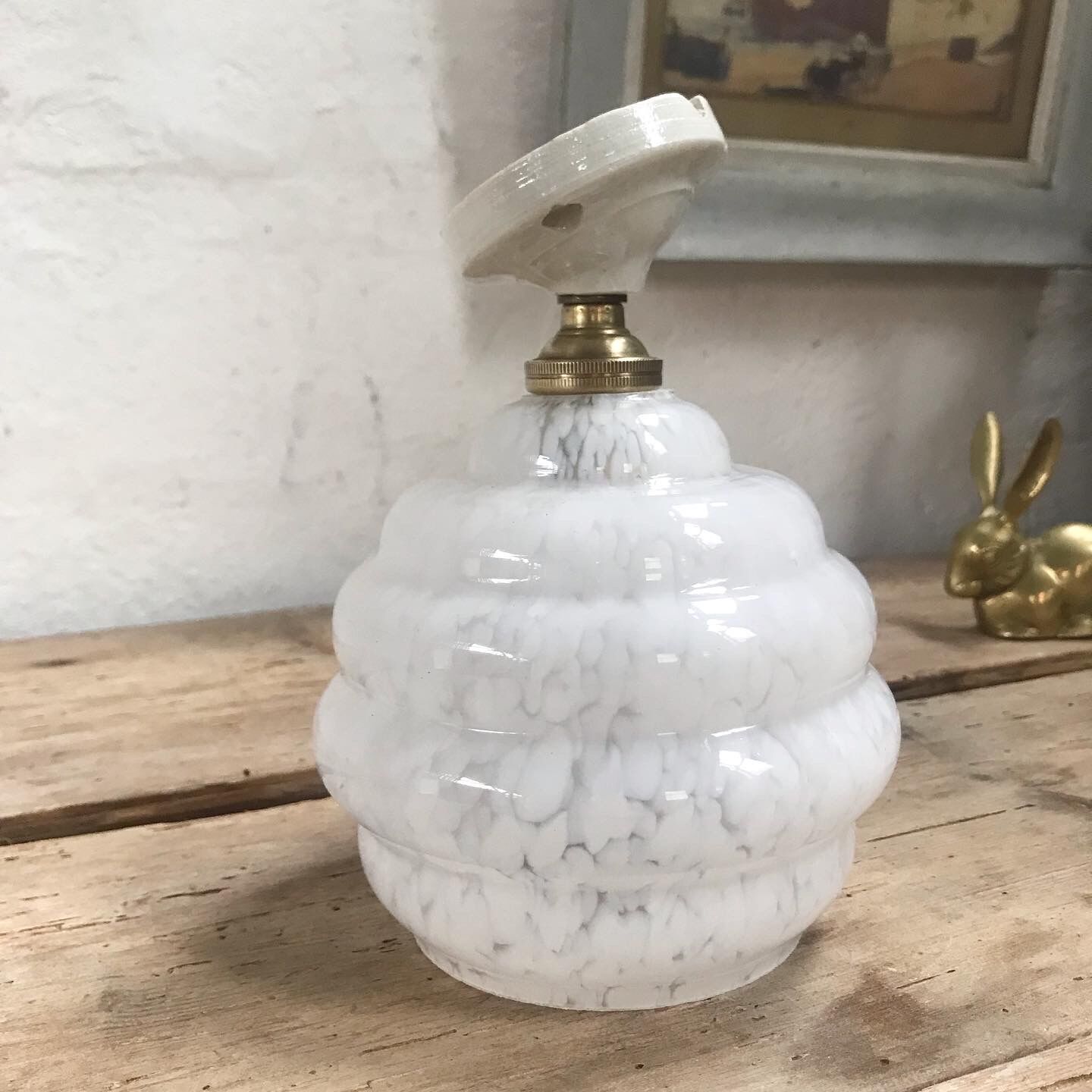 Art deco wall lamp in glass by Clichy