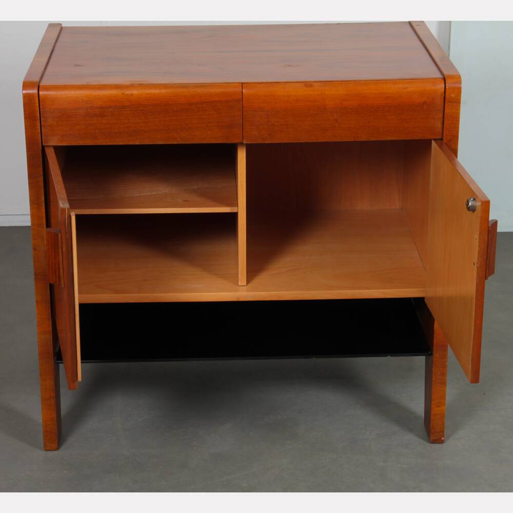 Commode en bois et opaline des années 1960
