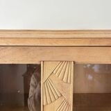 Renovated Parisian art deco solid wood display case