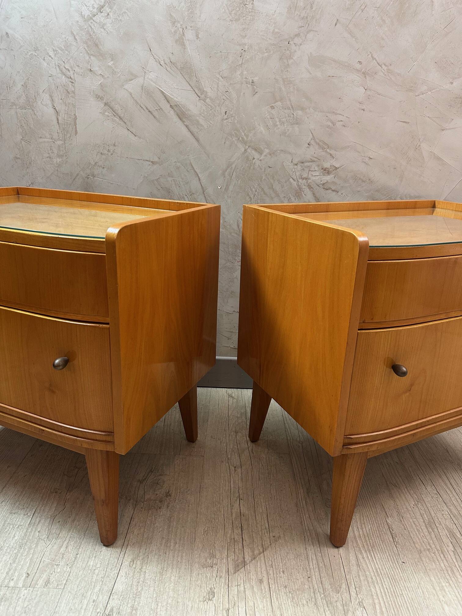 Pair of 1950 bedside tables