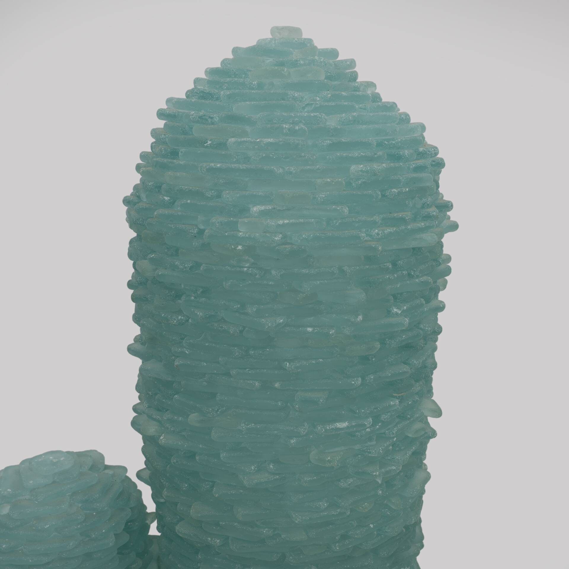 Poliarte Mid-century Modern Murano Glass Water Green Floor Lamp "Cactus"