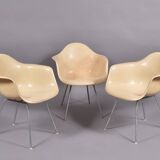 3 Fauteuils DAX par Charles & Ray Eames édition Herman Miller