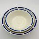 Two vintage cups in white earthenware, blue ledé 1950
