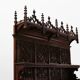 Rare large early 19th century hand carved Neo-Gothic cupboard in oak