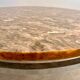 Old Italian design marble effect resin coffee table from the 70s