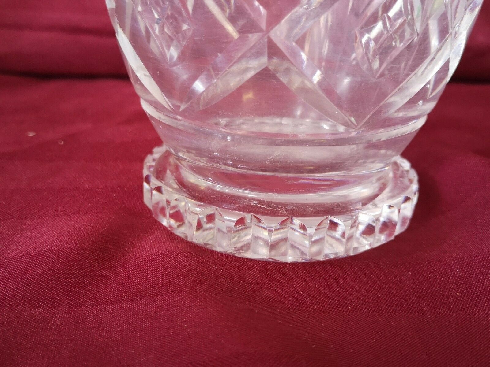 St Louis crystal vase signed