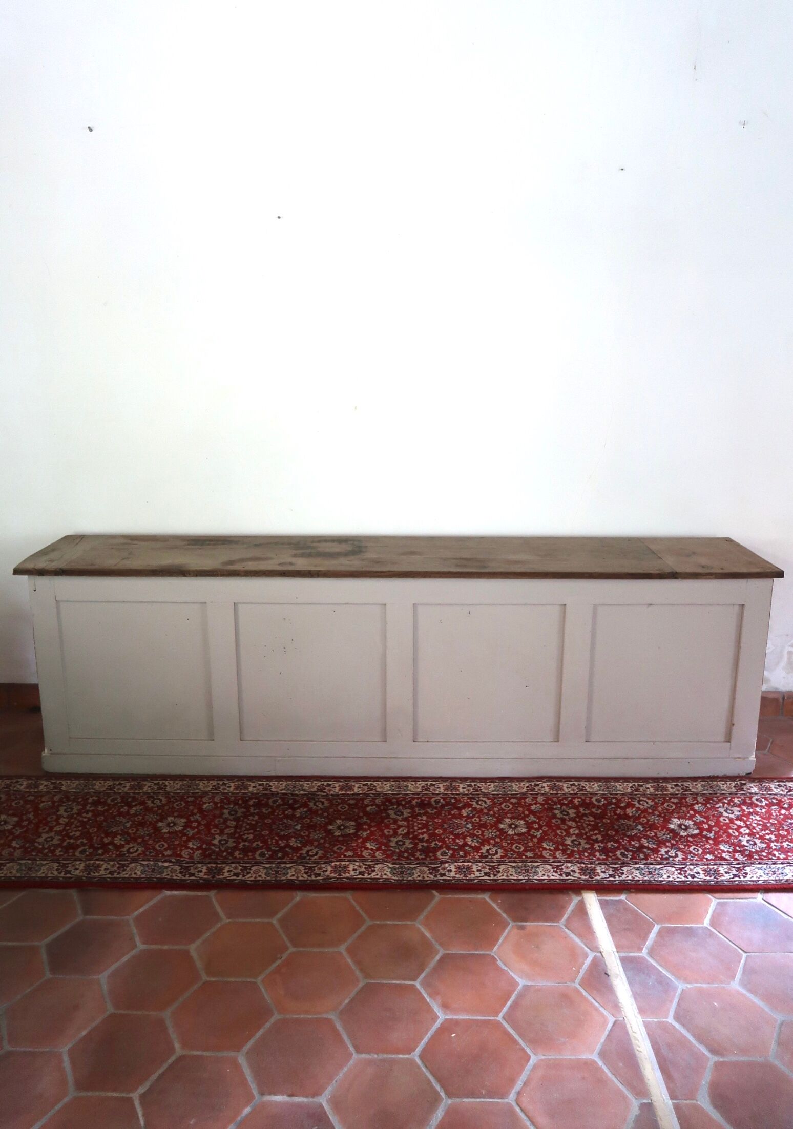 Meuble de métier comptoir en bois