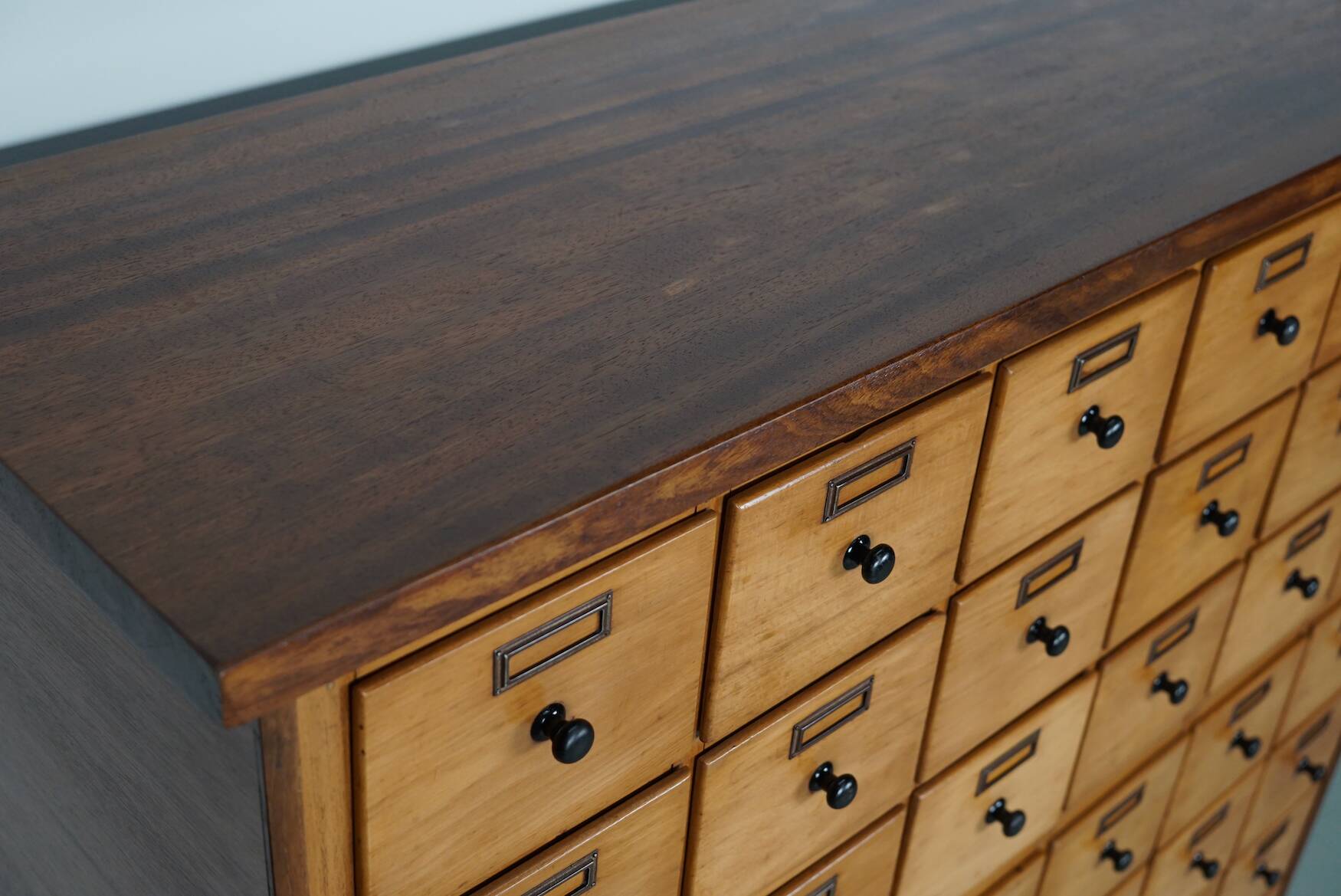 Dutch Beech Industrial Apothecary / Workshop Cabinet, circa 1950s