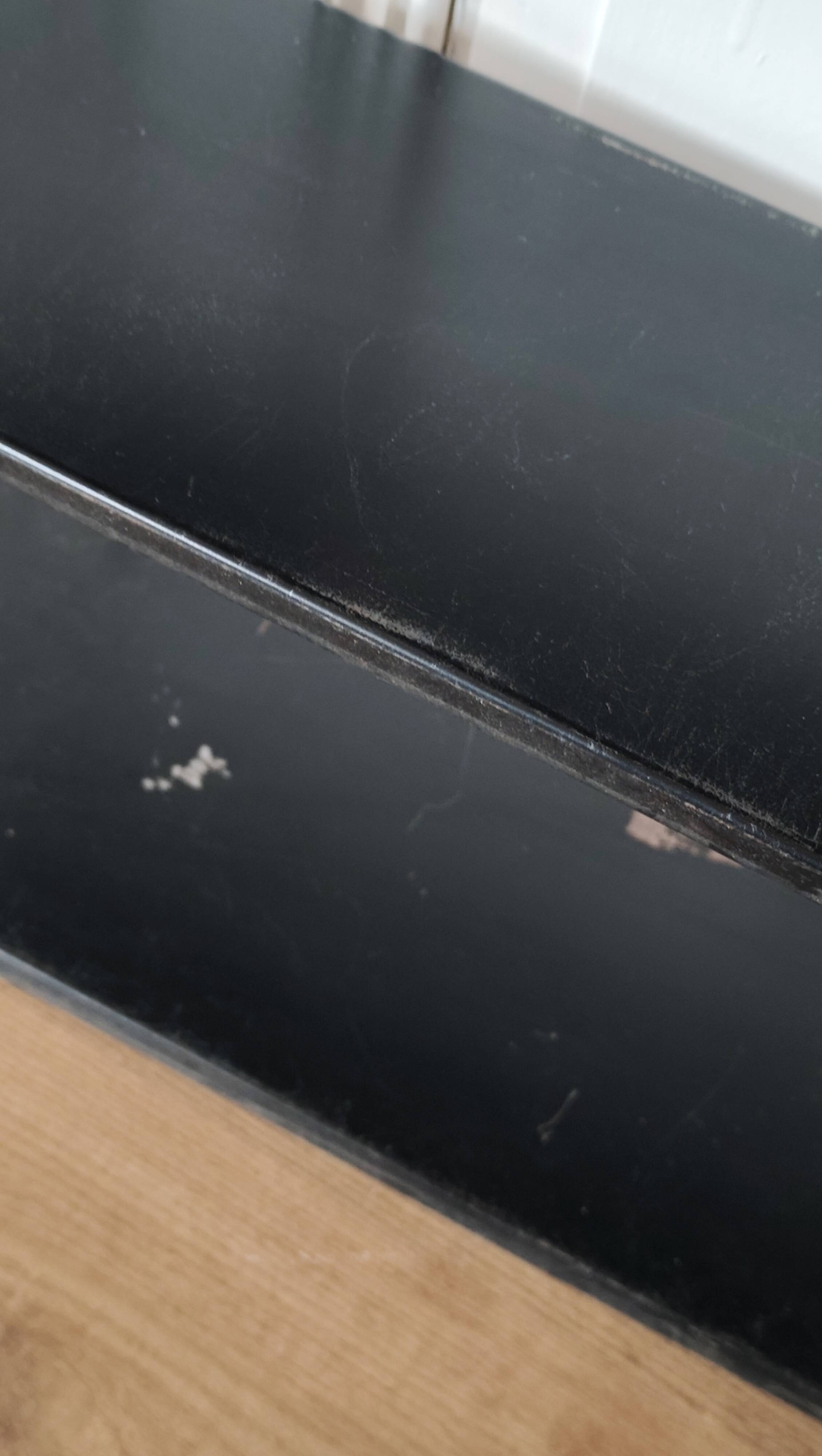 1960s black string wall shelf