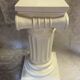 Elegant Pedestal Column in Hardened Plaster with Ionic Volute Capital