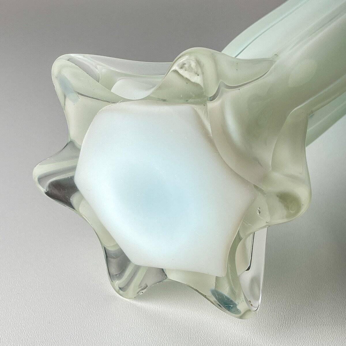 Vintage Murano Vase Grand Blue-Green, Italy, 1970s