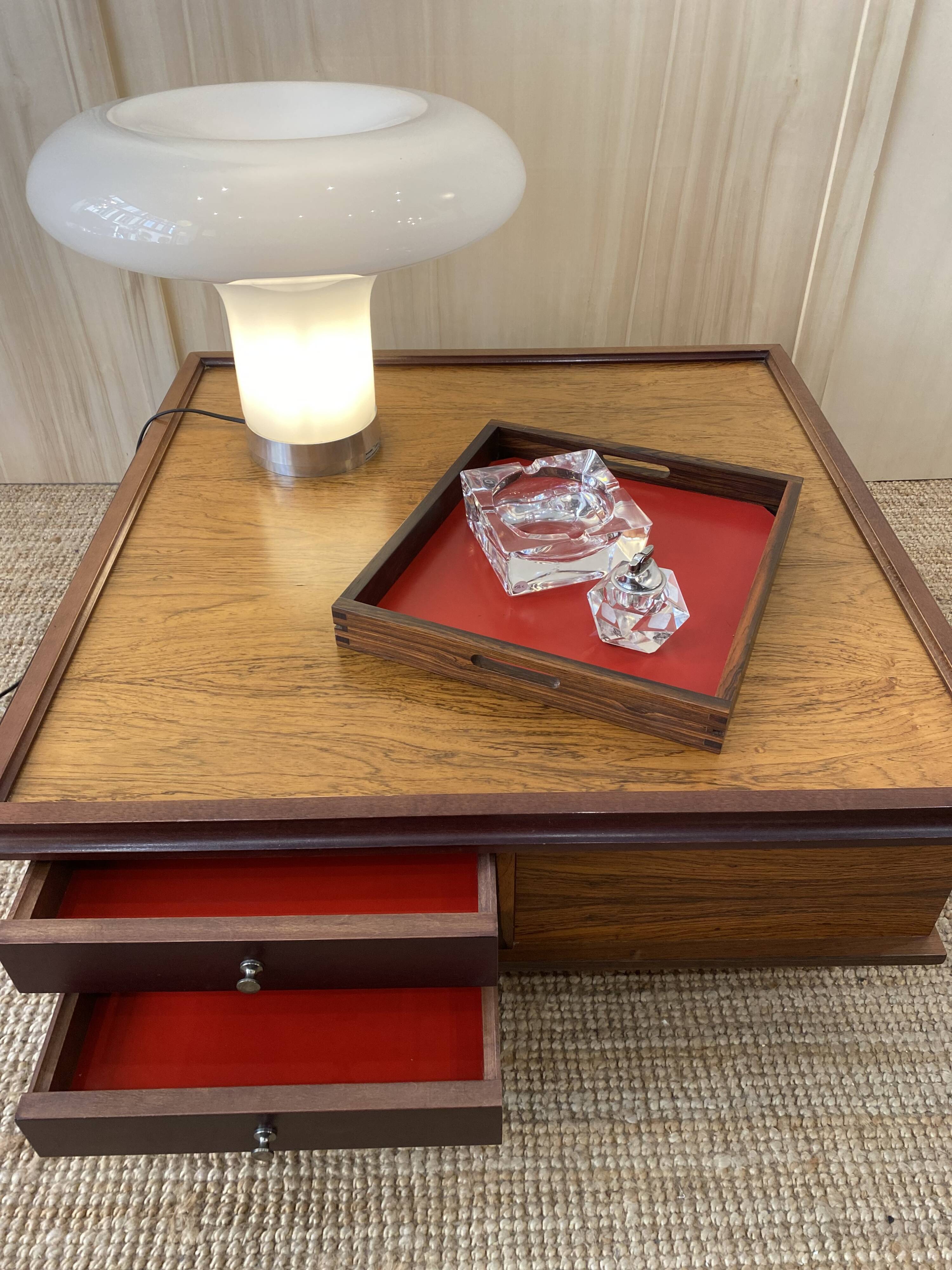 Italian coffee table in rosewood - 1960 - Saporiti