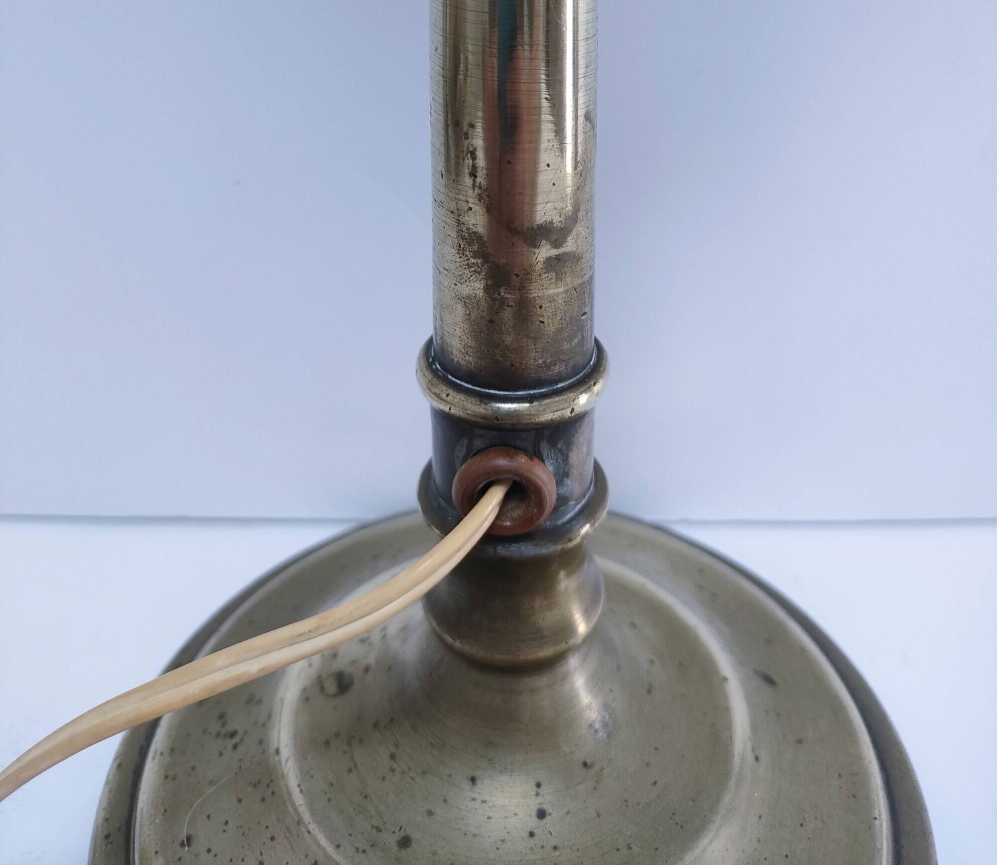 brass glass art deco lamp