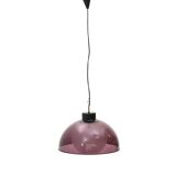 Suspended chandelier in violet methacrylate and glass, 1950s