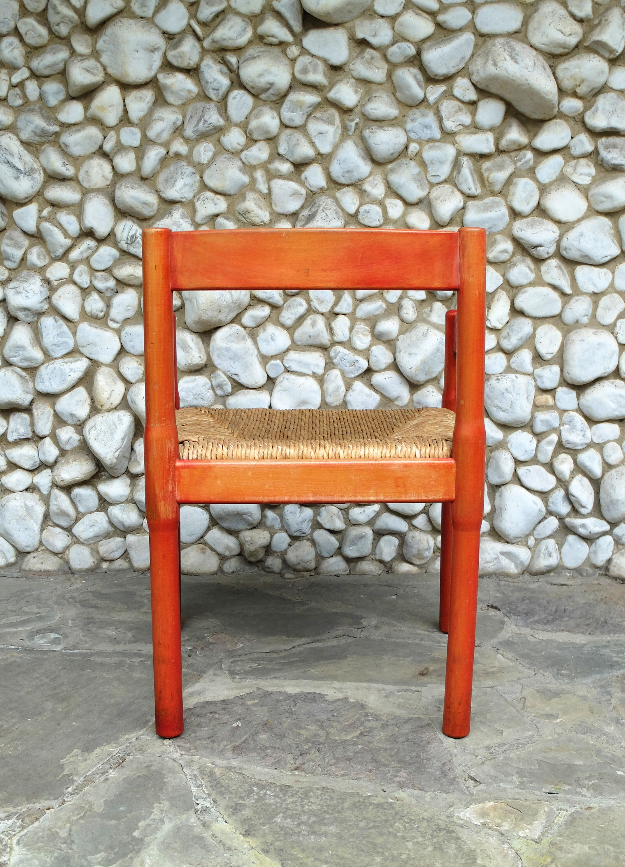 Vico Magistretti red carimate chair for Mario Luigi Comi, Italy