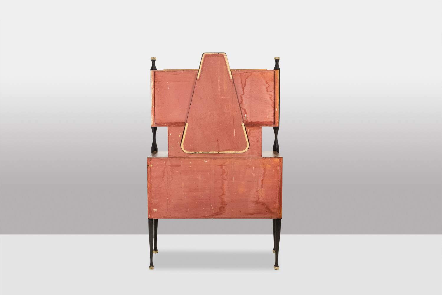 Pair of Italian cabinets in teak veneer. 1960s.