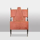 Pair of Italian cabinets in teak veneer. 1960s.