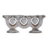 Large glass candle holder by Staffan Gellerstedt | Pukeberg Glasbruk | Sweden