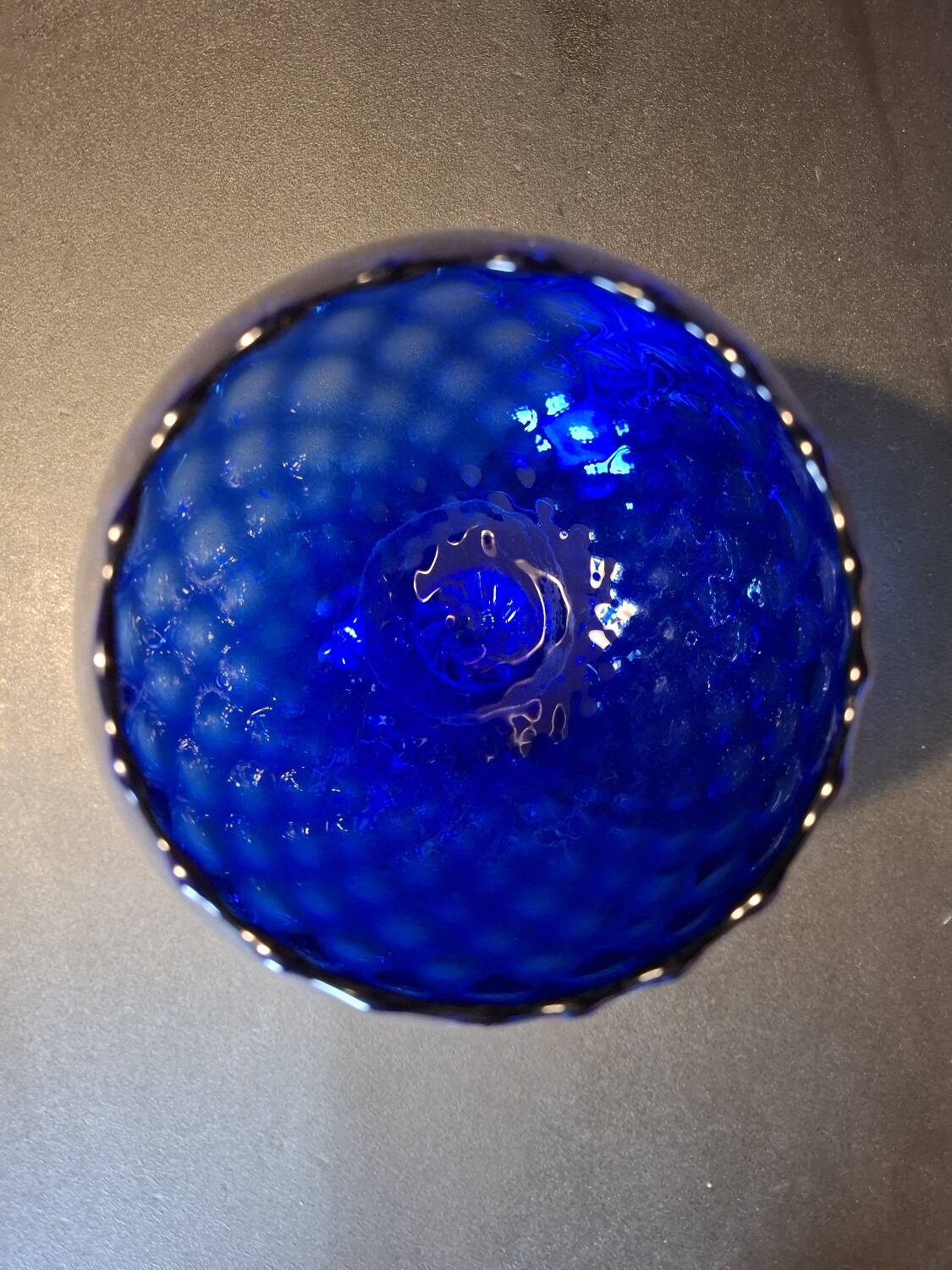 Vintage cobalt blue glass vase Empoli