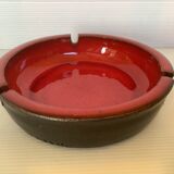 Koramic red and black ceramic empty pocket ashtray