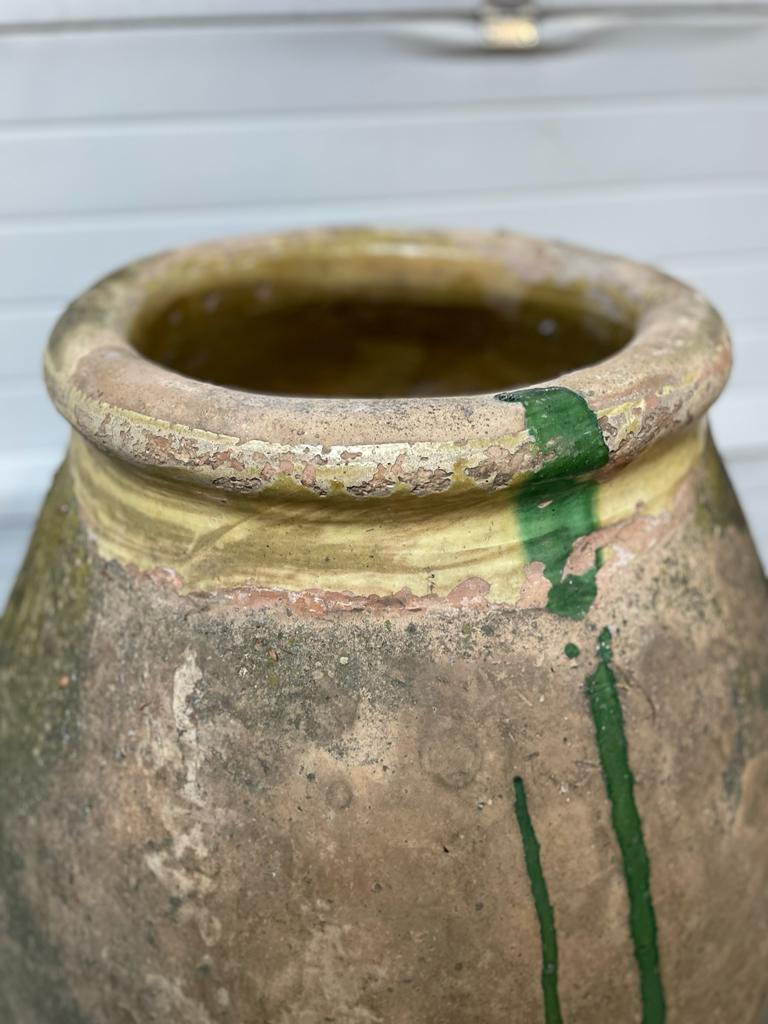 Old jar, called "jar of Biot" with varnished neck