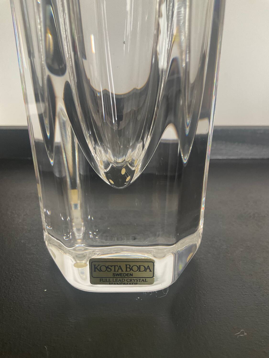 Kosta Boda crystal vase from the 70s