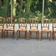 6 dining chairs in Louis XV style from the 1970s.