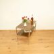 Television shelf, chrome frame with 2 levels, vintage from the 60s