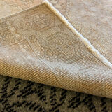 Handmade vintage pastel area rug