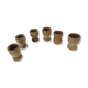 6 olive wood shells