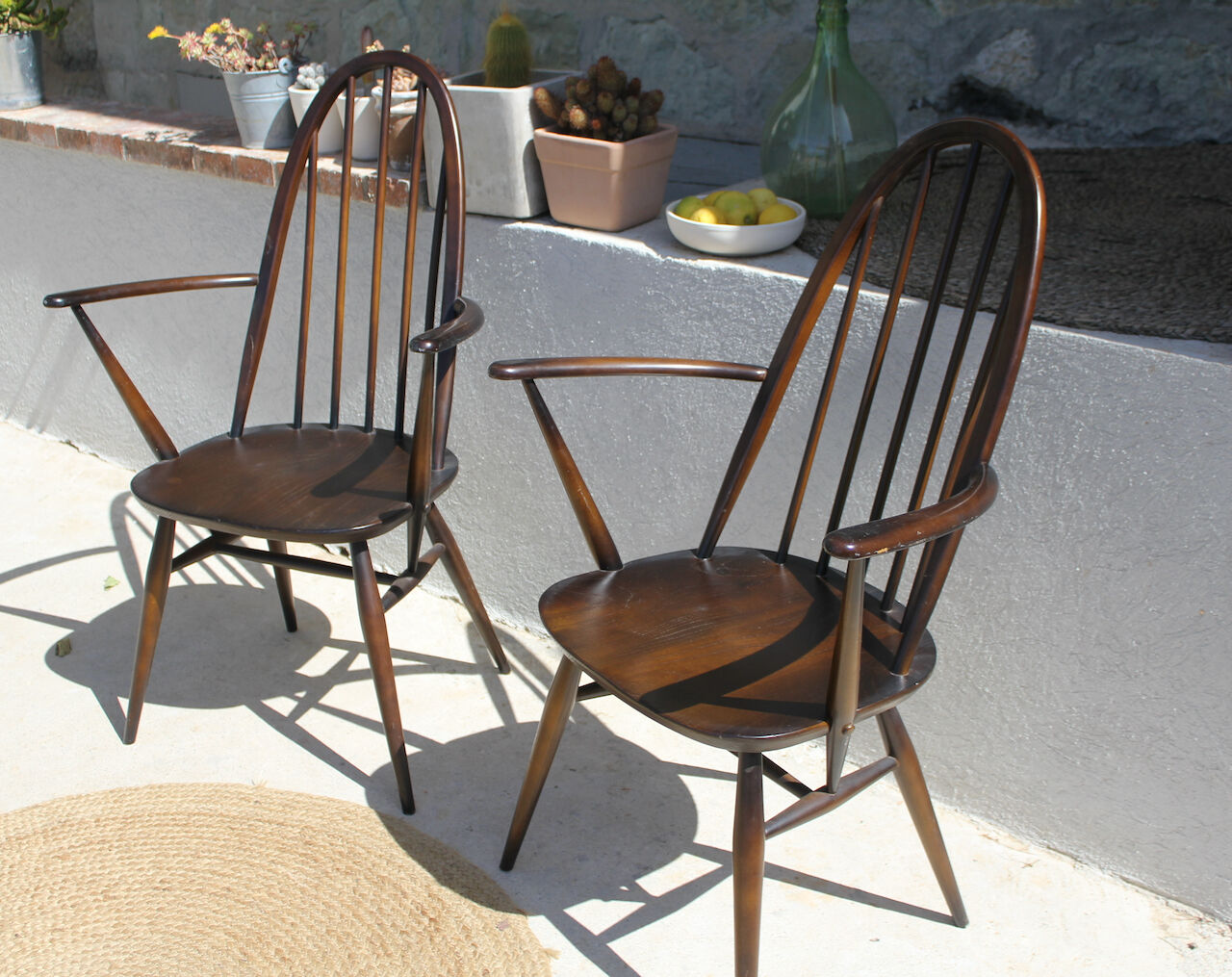 Pair of Ercol chairs model Windsor Quaker