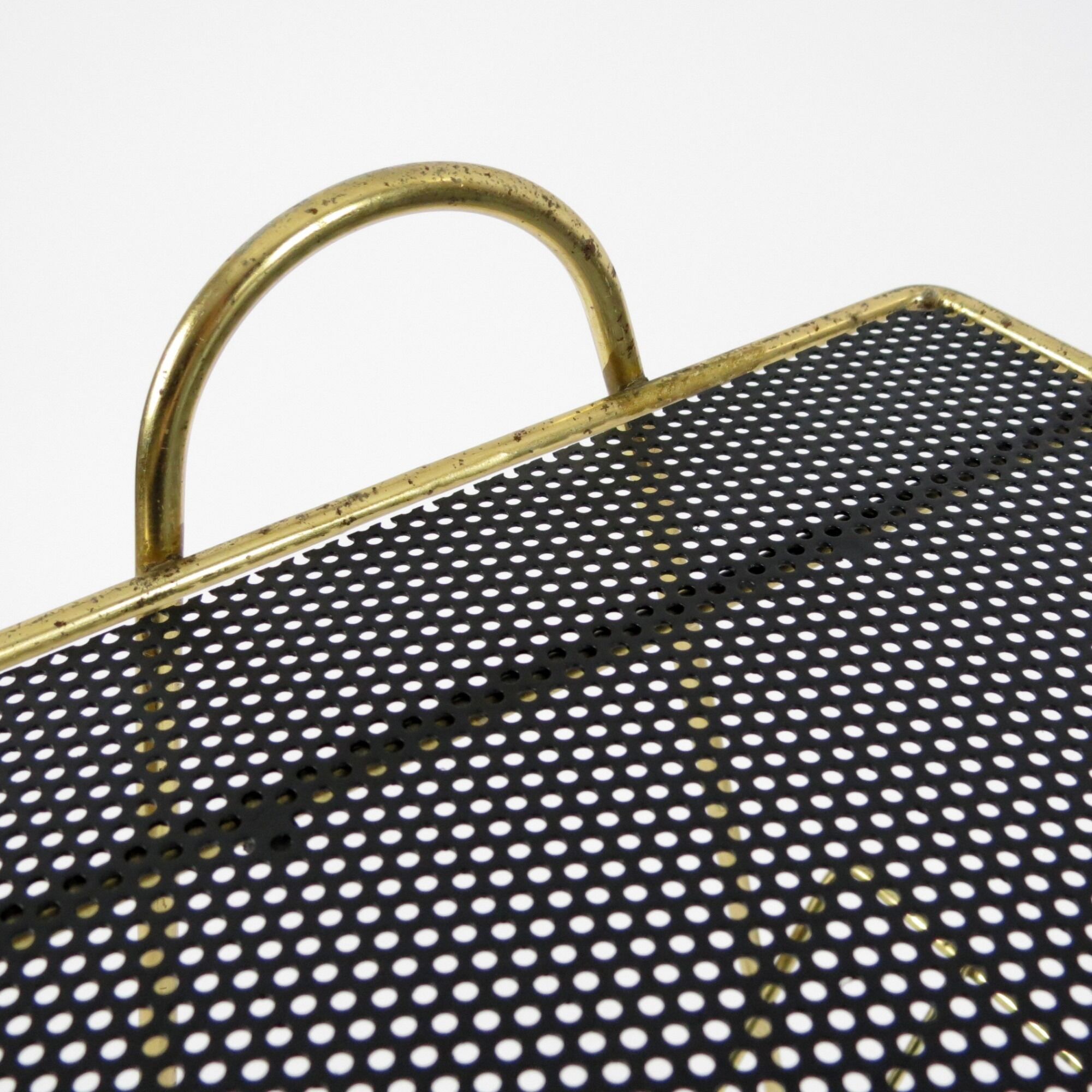 Brass magazine rack 1950s