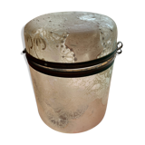 Poudrier en verre ancien - peint