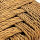 Vintage Footstool wood and rope, 1960s