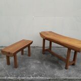 Duo of brutalist tables