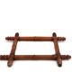Small wall mirror in turned wood in a faux bamboo style, 1930s.