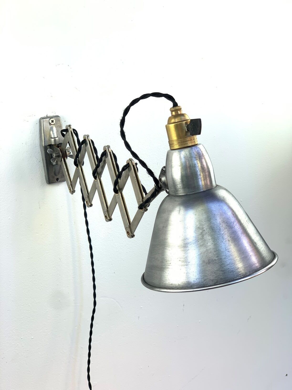 Scissors lamp accordion mazda france 1940