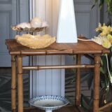 Large ceramic & glass lamp