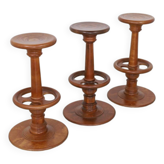 3 bar stool brutalist, 1970s