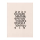 Peinture sur papier - tableau abstrait - B113 - signé Eawy