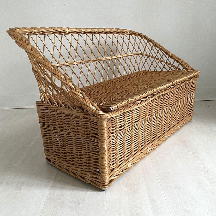 70's vintage wicker toy box