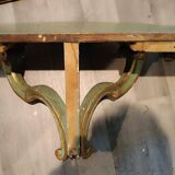 Pair Of Drop-shaped Consoles To Be Hanged, Lacquered And Gilt, Early 1900s