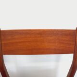 Set of 6 vintage Scandinavian Fristho Franeker chairs in teak and skai from the 60s