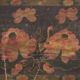 Antique opera chest with lotus flowers, China, circa 1900