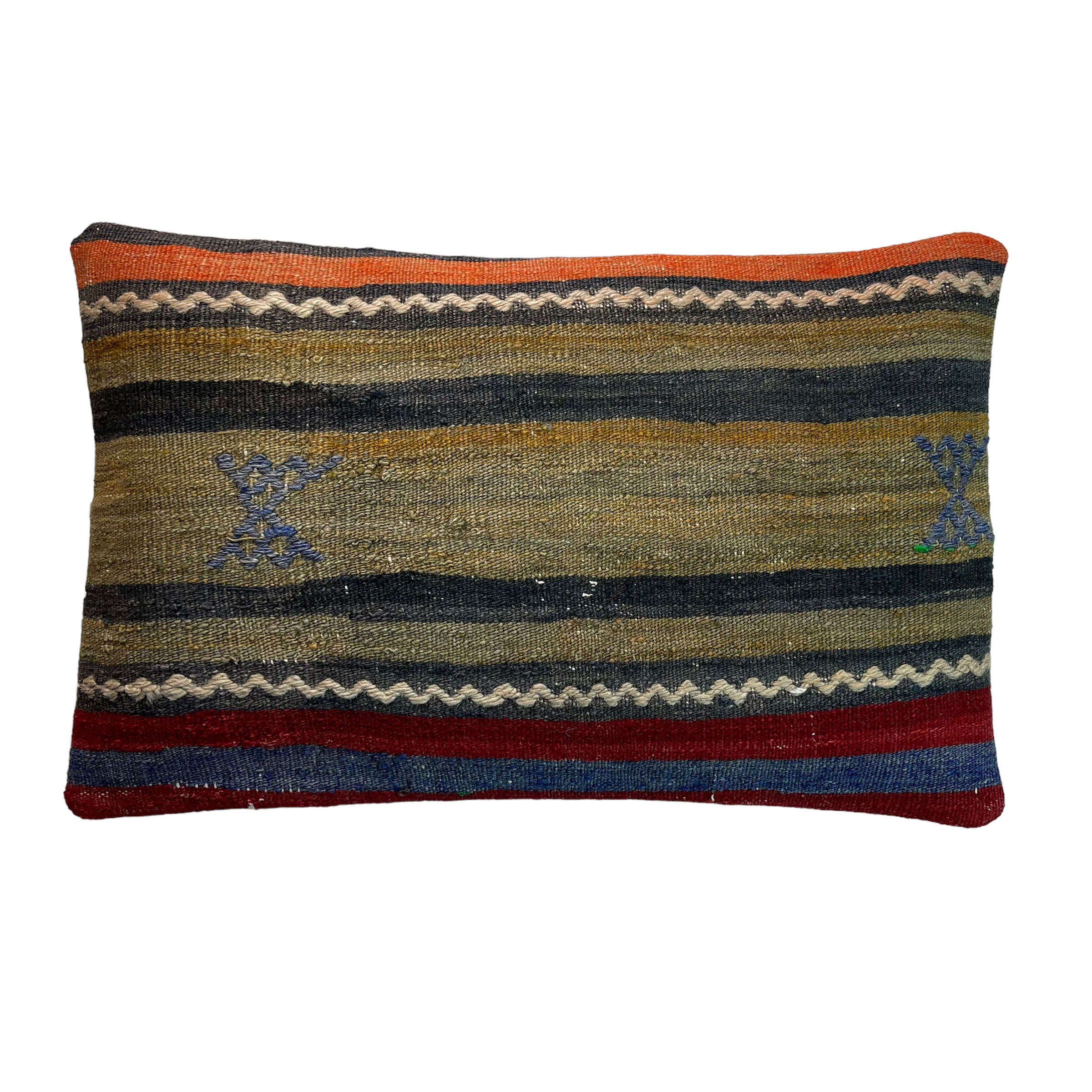 Vintage turkish handmade cushion cover , 30 x 50 cm