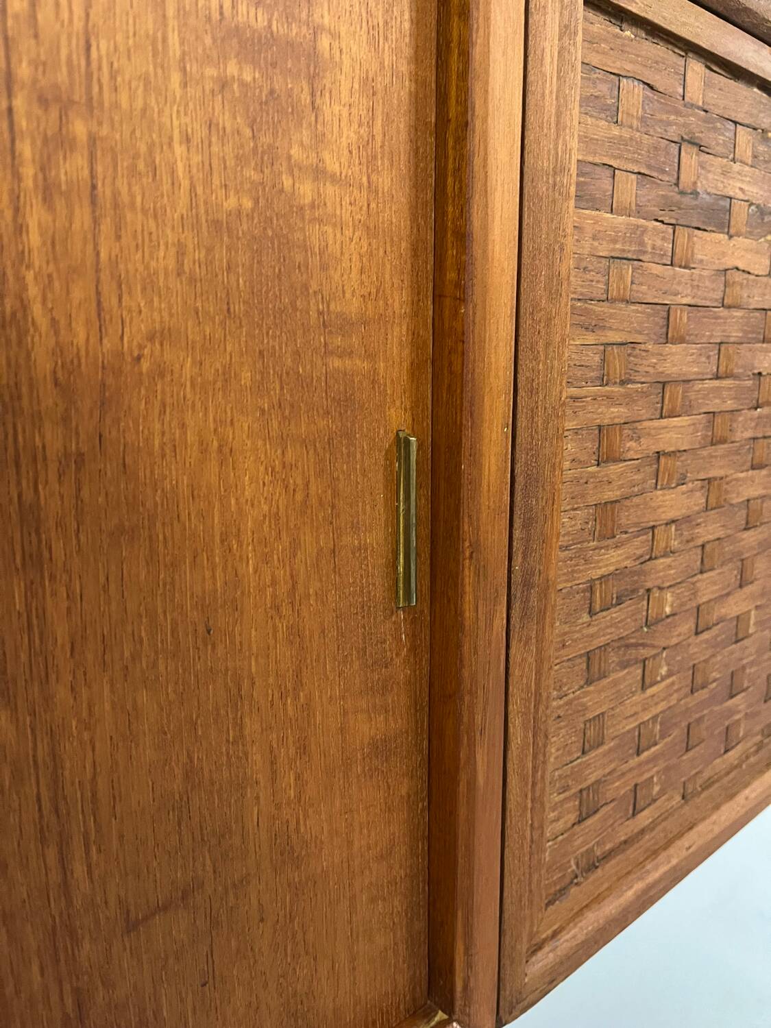 Meuble mural en teck, Danemark, années 1960