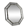 Octagonal faux bamboo mirror silver colour