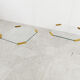 Lucite and brass coffee or side tables, 1970s