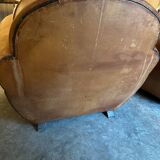 Leather club armchairs